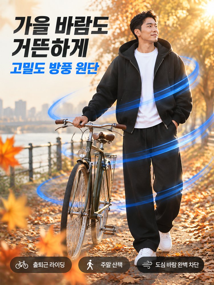 미국식 단색 지퍼업 스웨트셔츠 세트