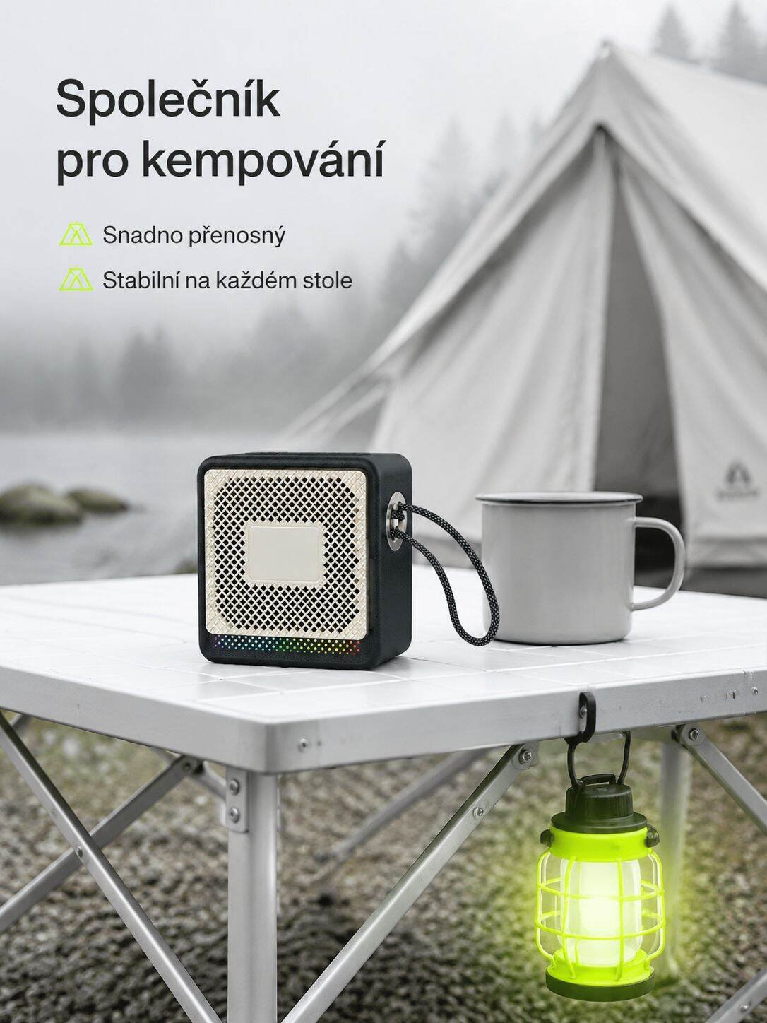 Použití přenosného Bluetooth reproduktoru na pláži