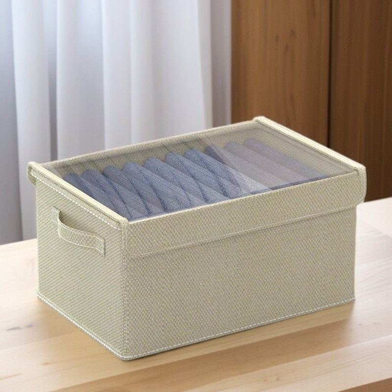 가정용 접이식 의류 수납함 옷장 서랍형 수납 바지 패브릭 수납함 옷을 담은 가정용 수납 용품