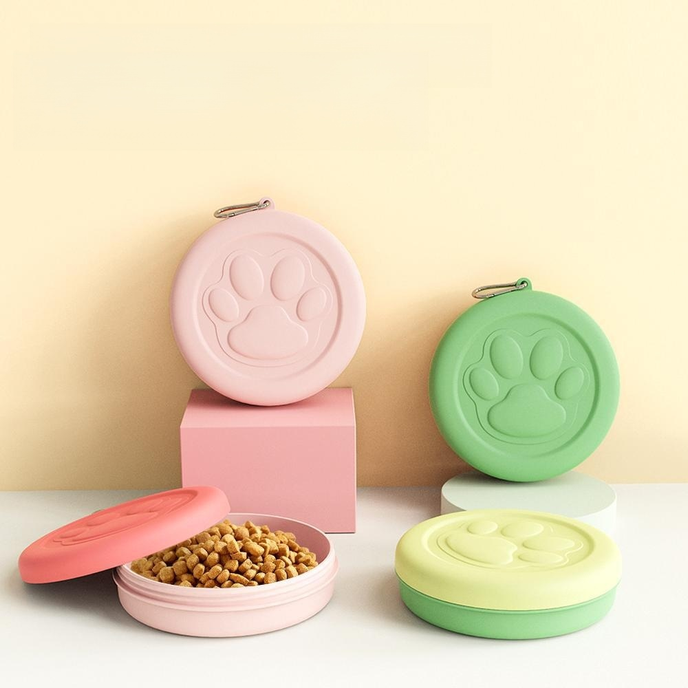 Outdoor tragbare Hundefutterschale und Snackdose