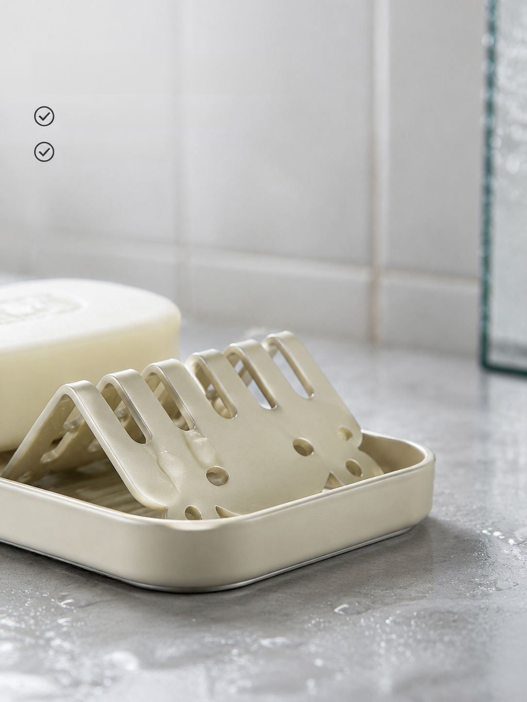 Stilvoller Seifenhalter im W-Design