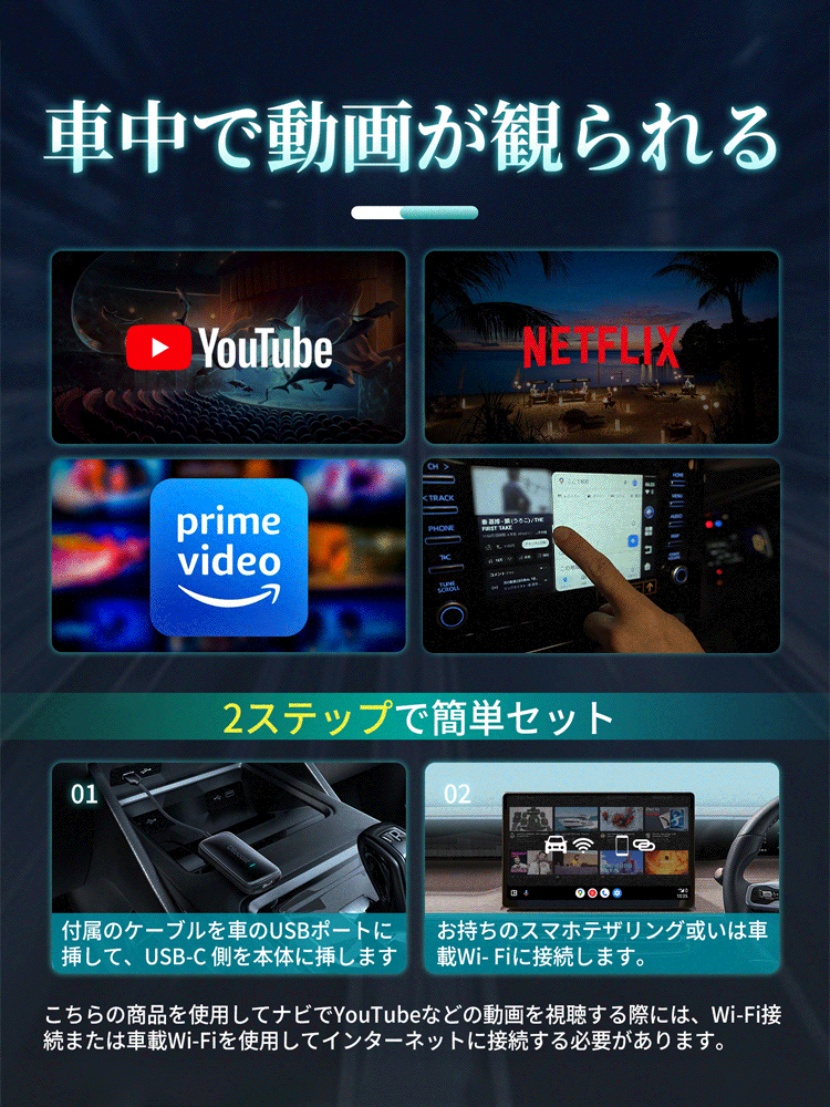 ワイヤレスアダプターカープレイ