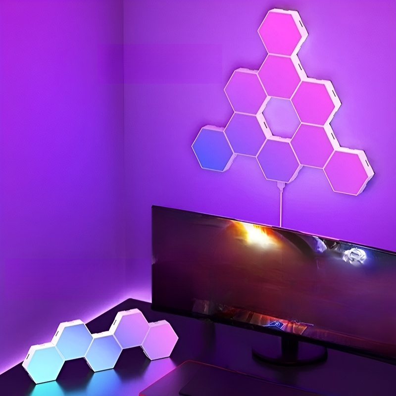 Touch-sensitive hexagonal honeycomb light