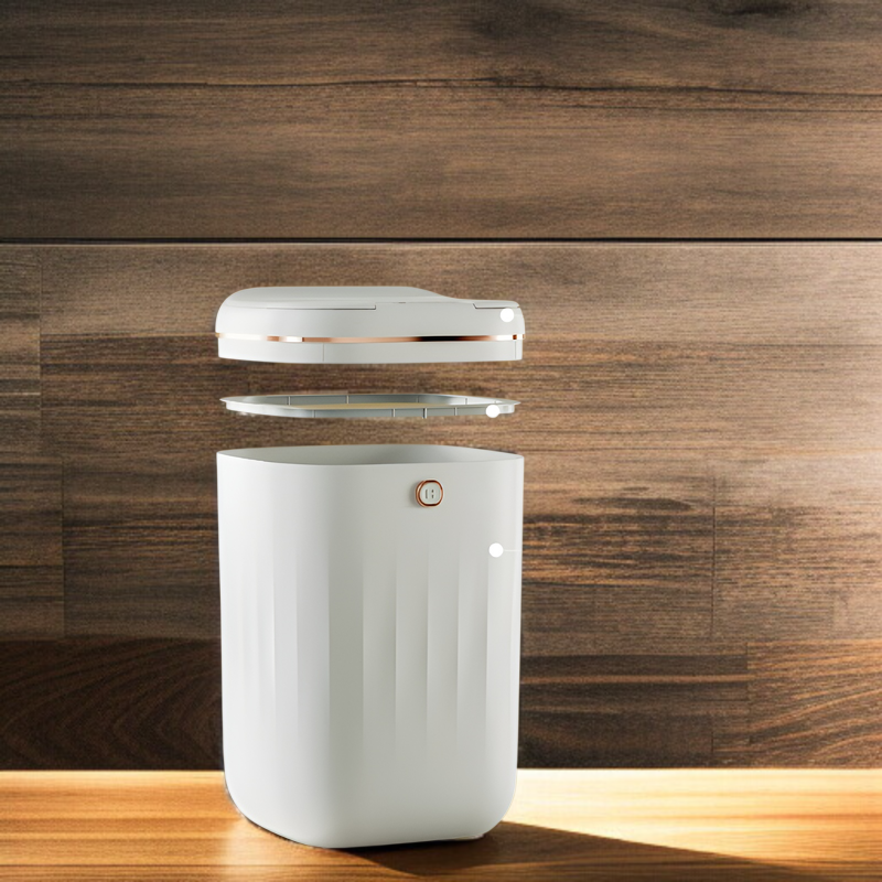  Papelera inteligente de inducción, ligera y lujosa, gran capacidad, resistente al agua