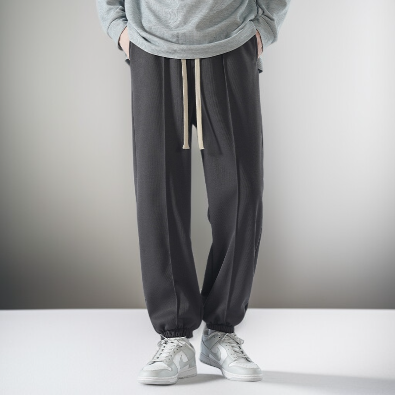 남 봄 가을 와이드 아메리칸 캐주얼 트레이닝 빅사이즈 면 조거 팬츠