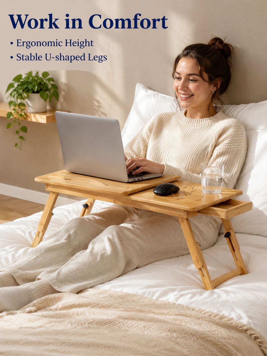 Home Lazy Bed Folding Table