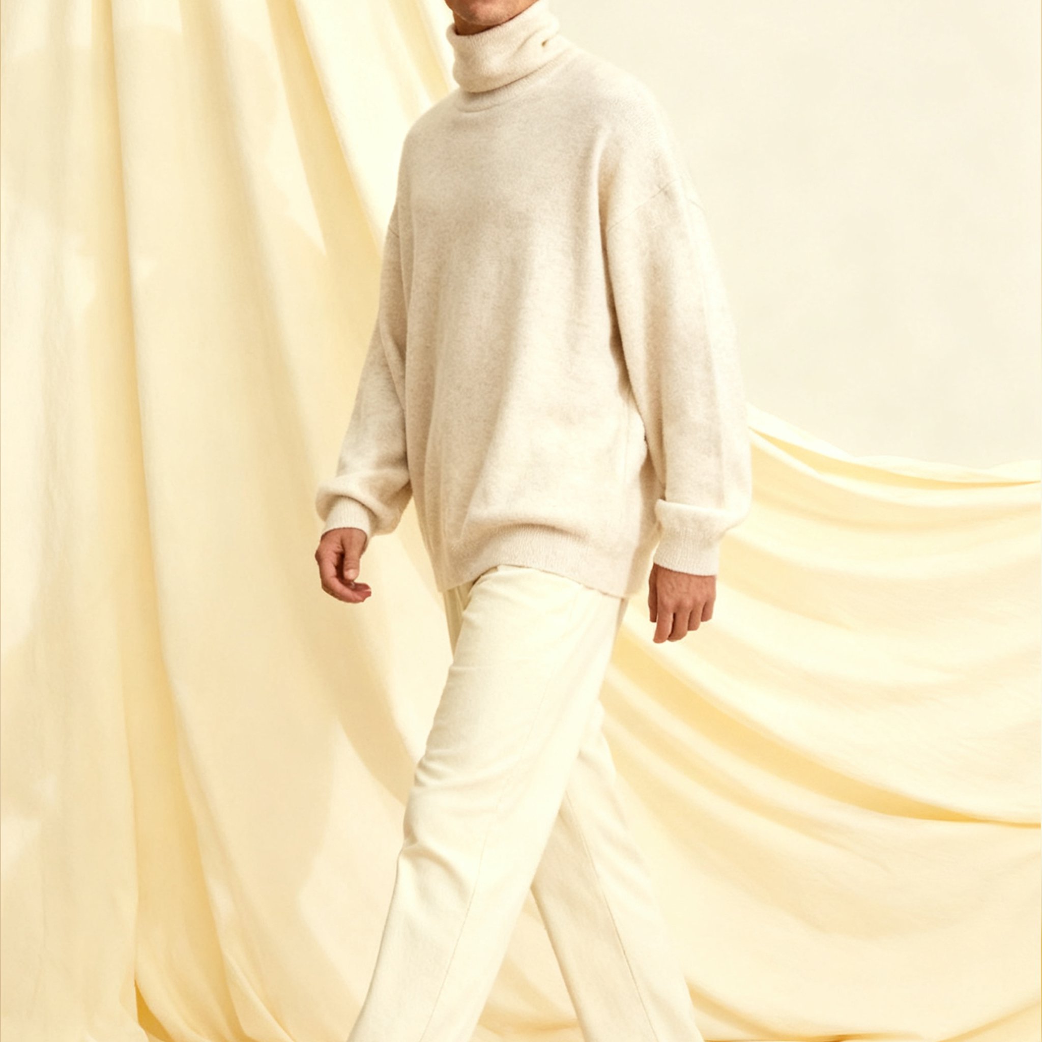 고급 하이넥 니트 이너웨어 전체 이미지