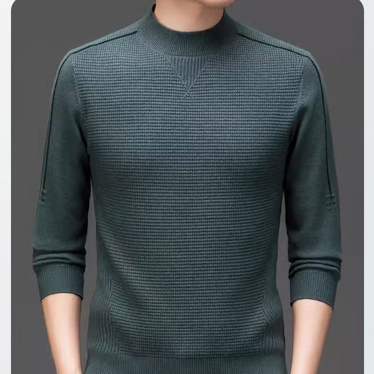 남성 와플 니트 맨투맨