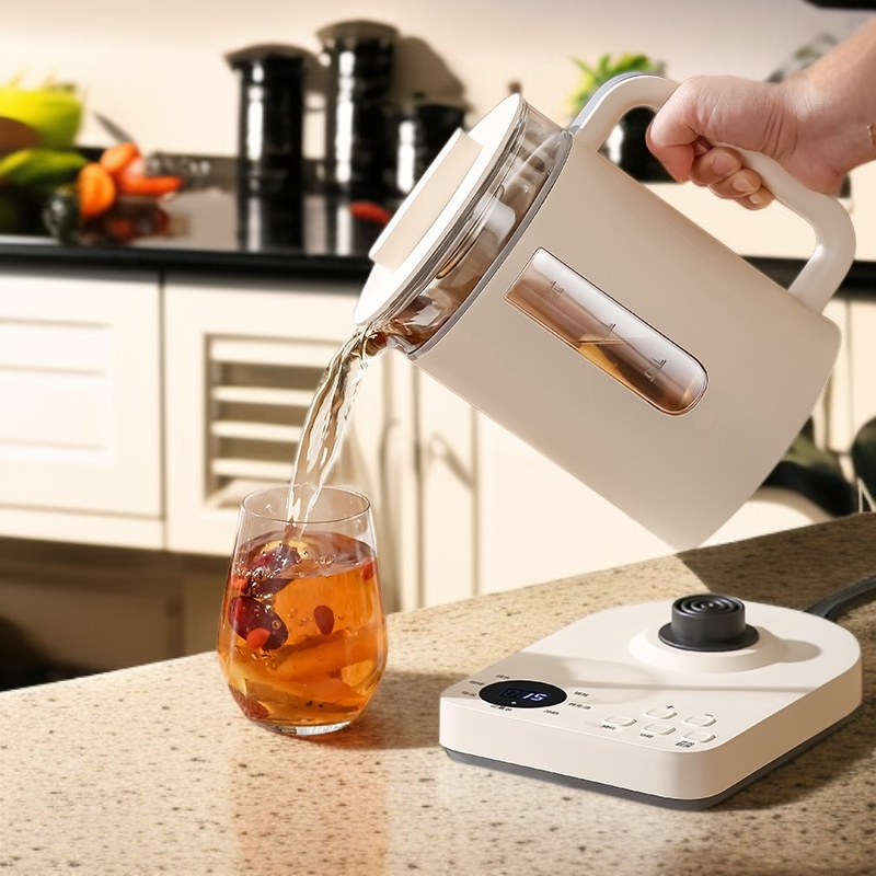 Hervidor eléctrico de vidrio para el hogar, hervidor de agua multifunción, tetera de decocción