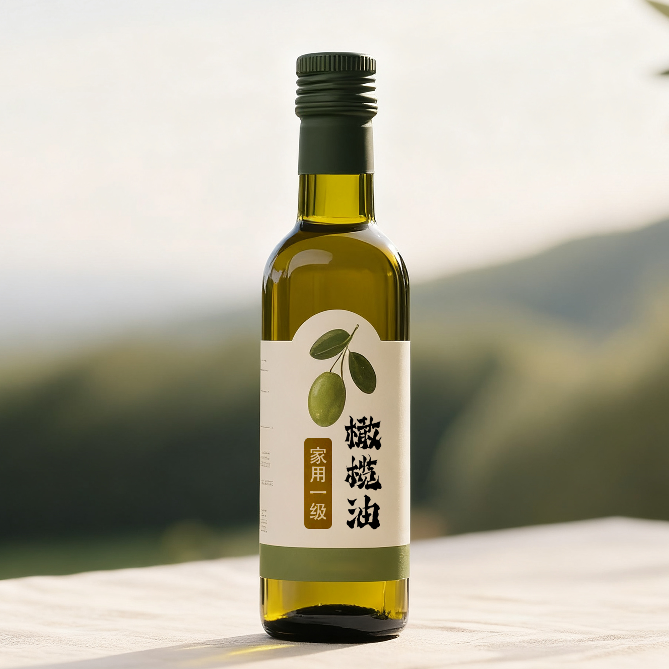 고급 유리병 포장 올리브유