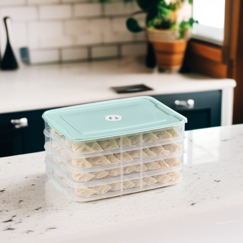 Caja de almacenamiento para congelador, apta para alimentos