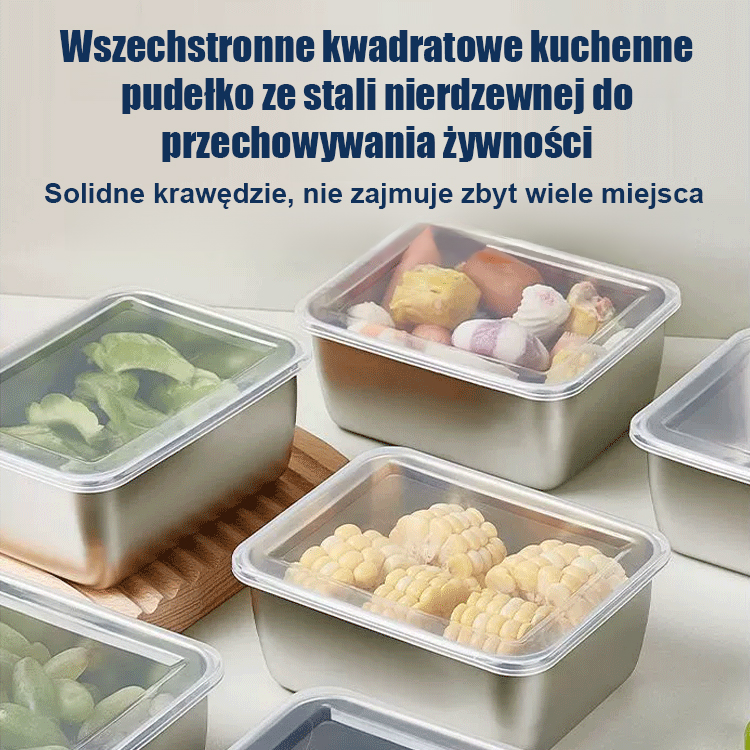 Pojemnik ze stali nierdzewnej z hermetycznym zamknięciem