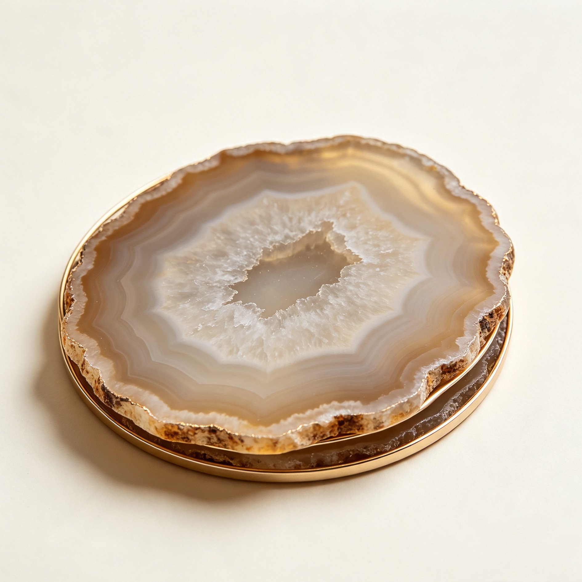 Agate Gold-rimmed Coasters