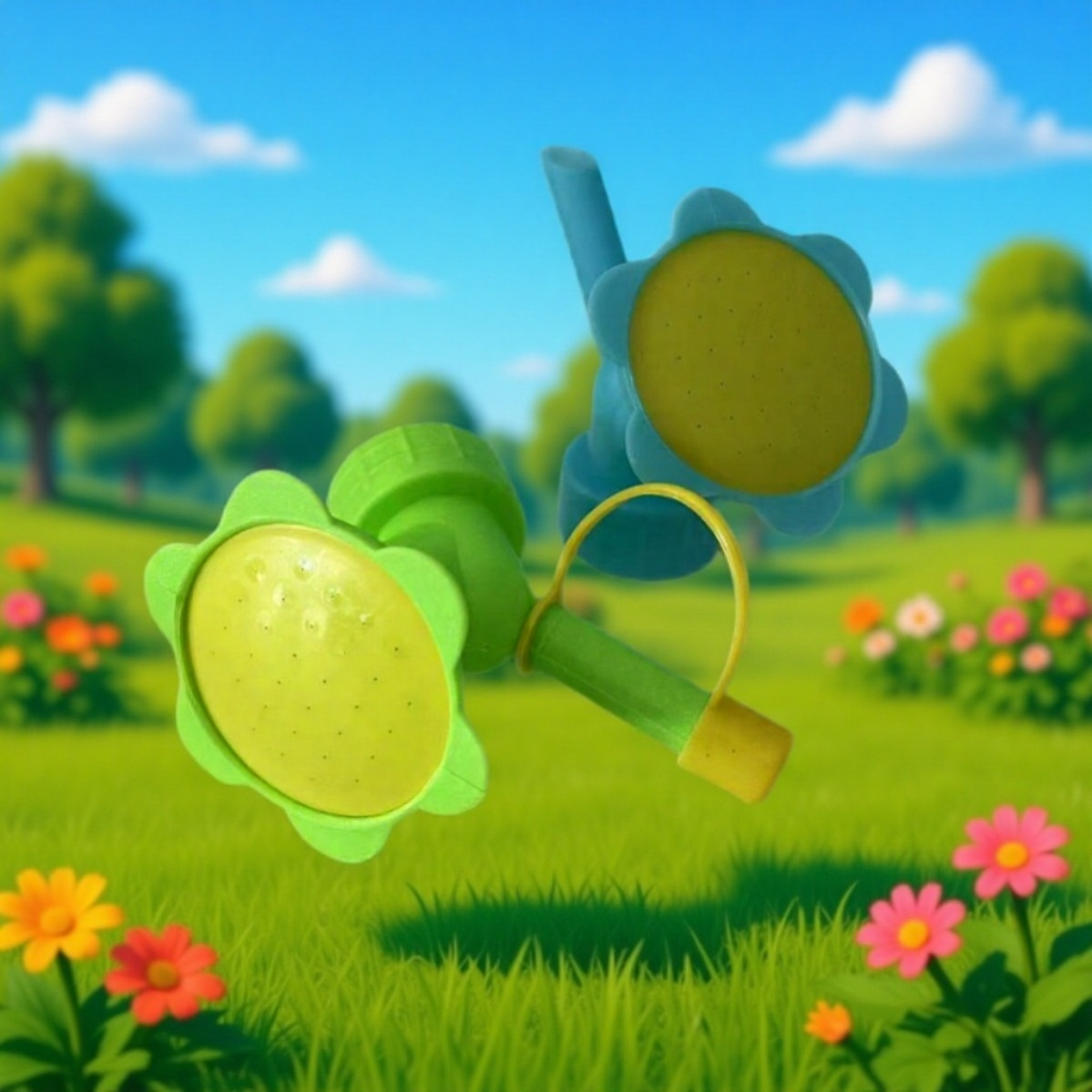 Pommeau d'arrosoir double tête tournesol