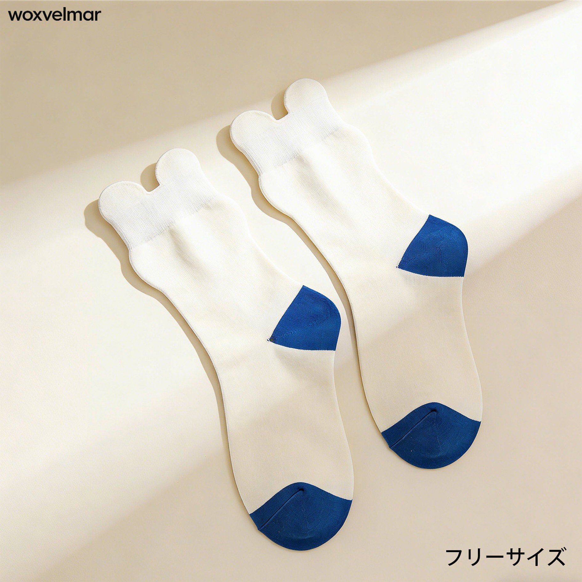 通気性が良い伸縮性コットンソックス