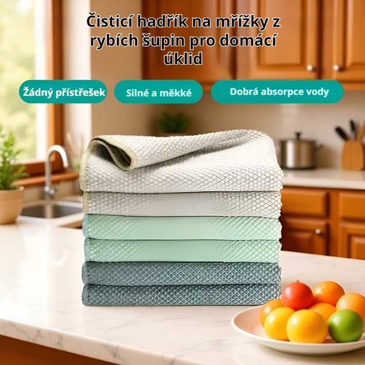 Rybinový vzor savý čisticí hadřík
