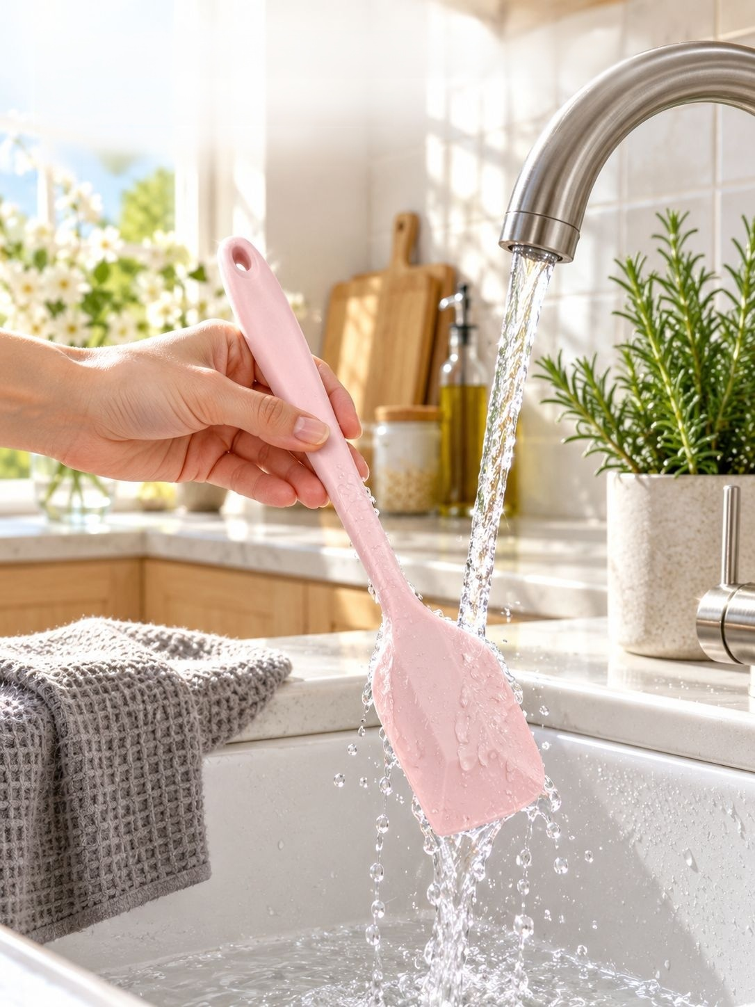 Spatule en silicone pour mélanger les ingrédients