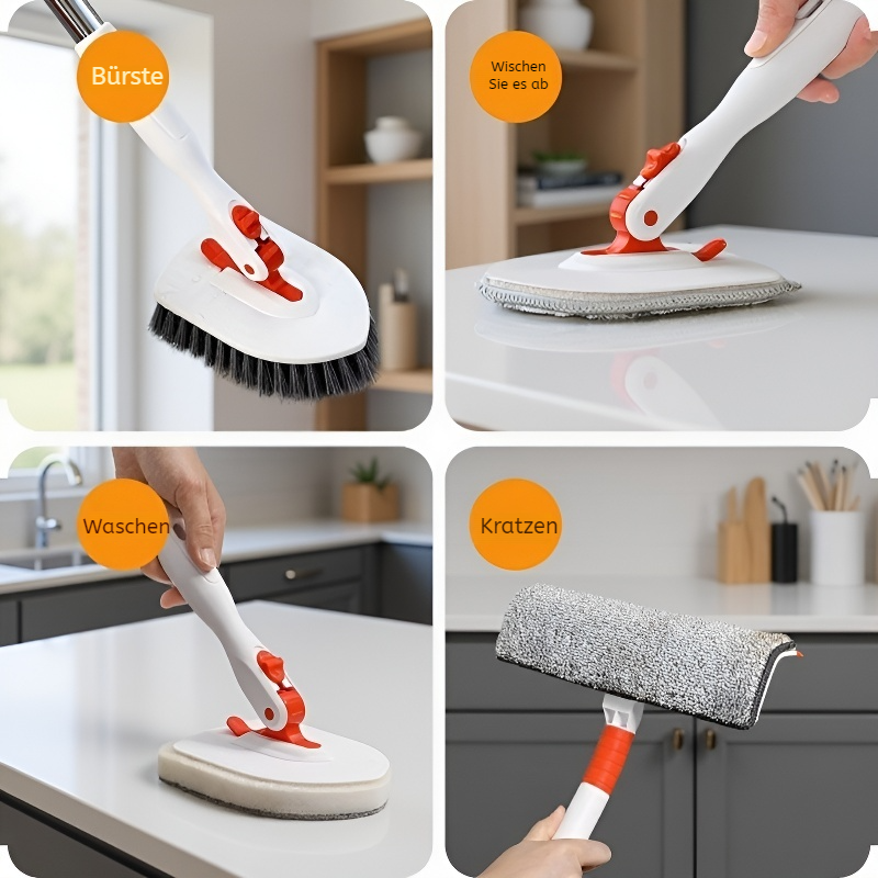 Reinigungsgerät mit langem Stiel für schwer erreichbare Stellen