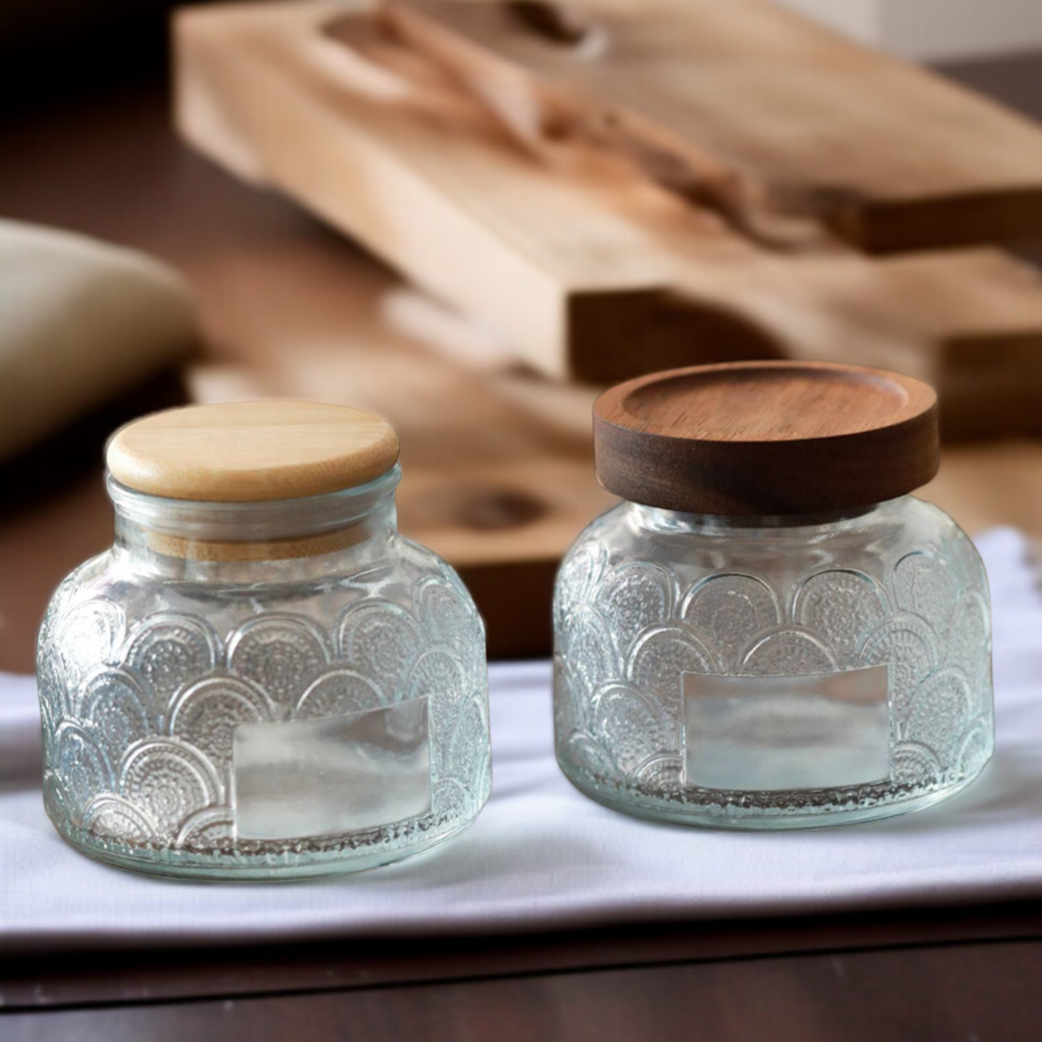 レトロガラス密封収納缶