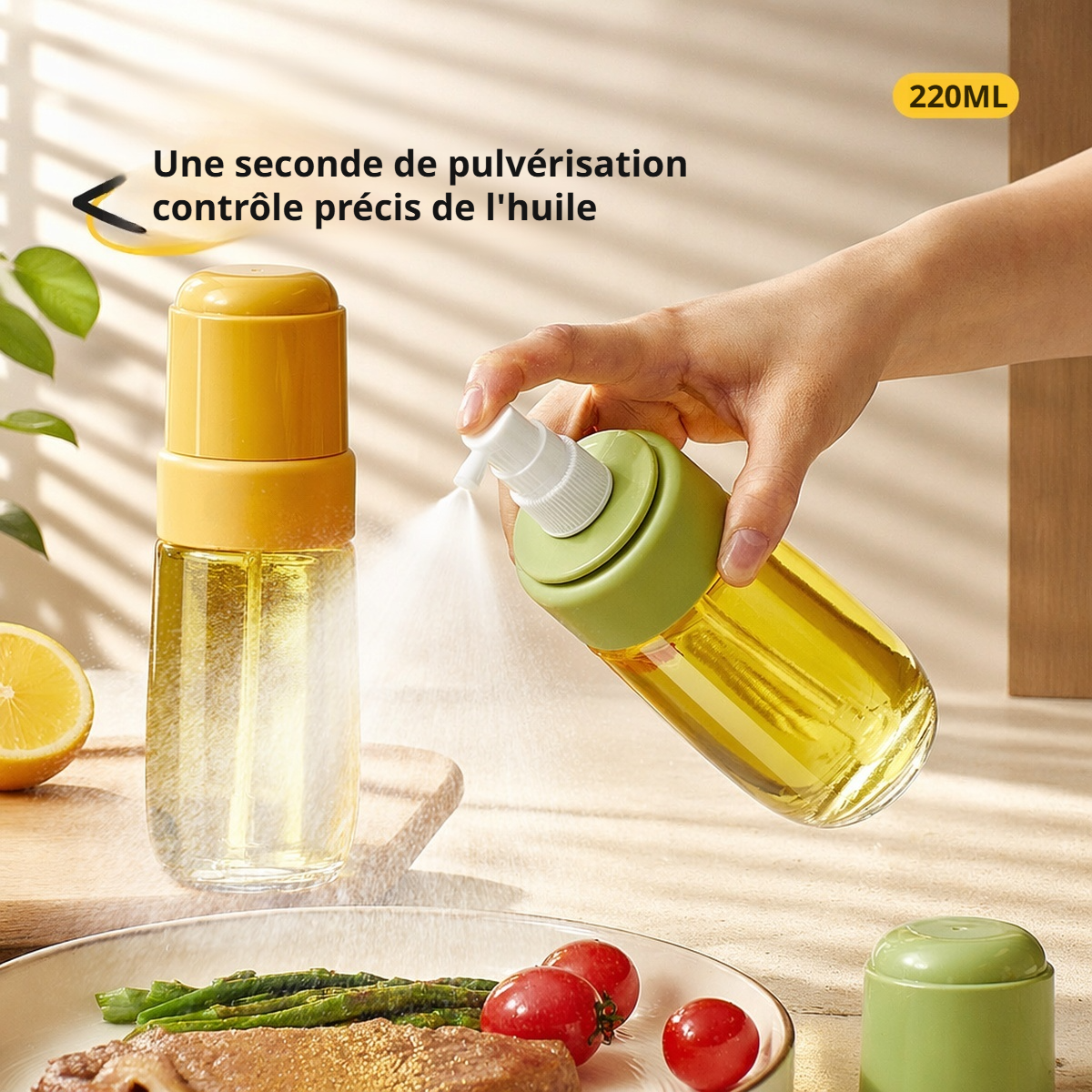 Pulvérisateur d'huile en verre anti-fuite pour cuisine