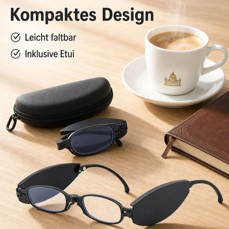 Tragbare faltbare Lesebrille für ältere Menschen