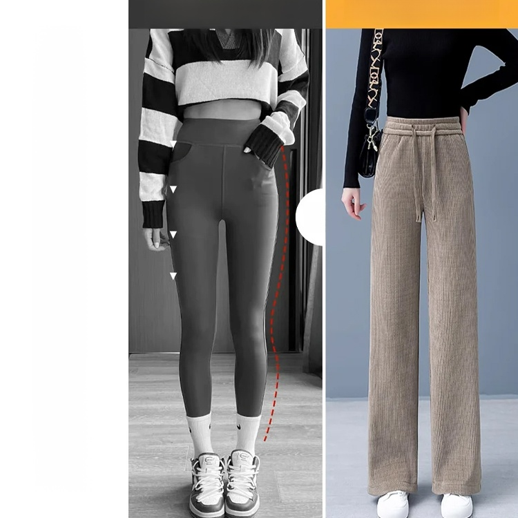 허리 고무 예쁜 다리 와이드 바지