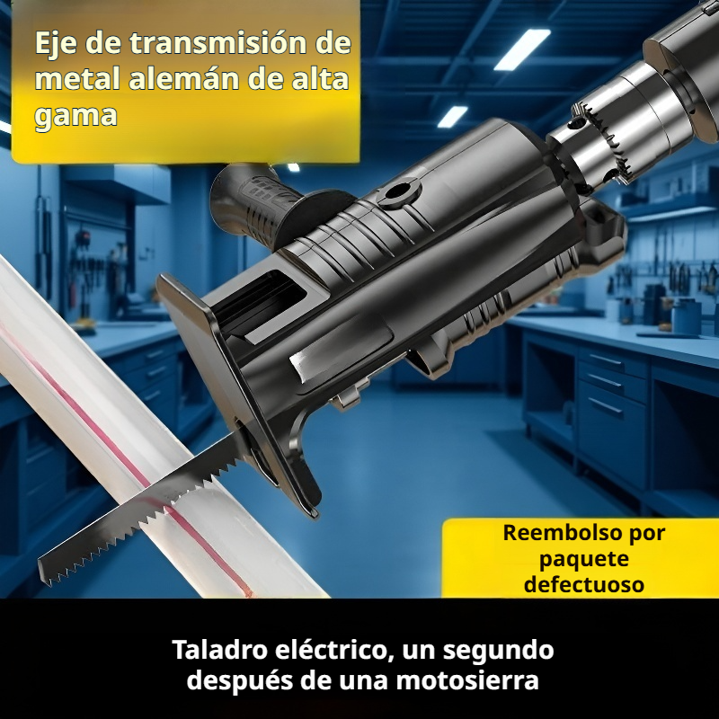 Cabezal de conversión para sierra eléctrica portátil, compatible con taladro alemán