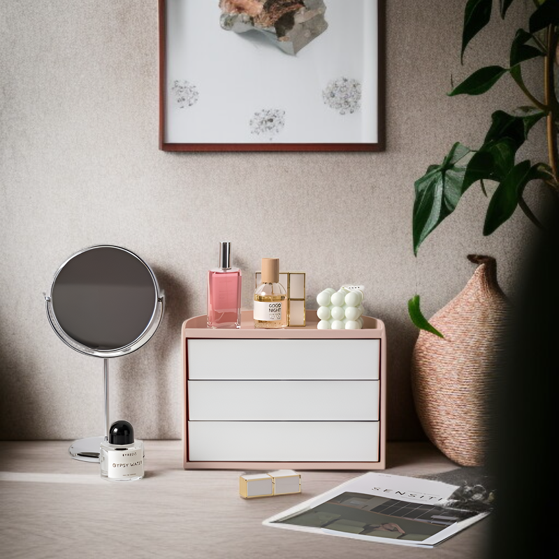 Estante giratorio para almacenamiento de maquillaje