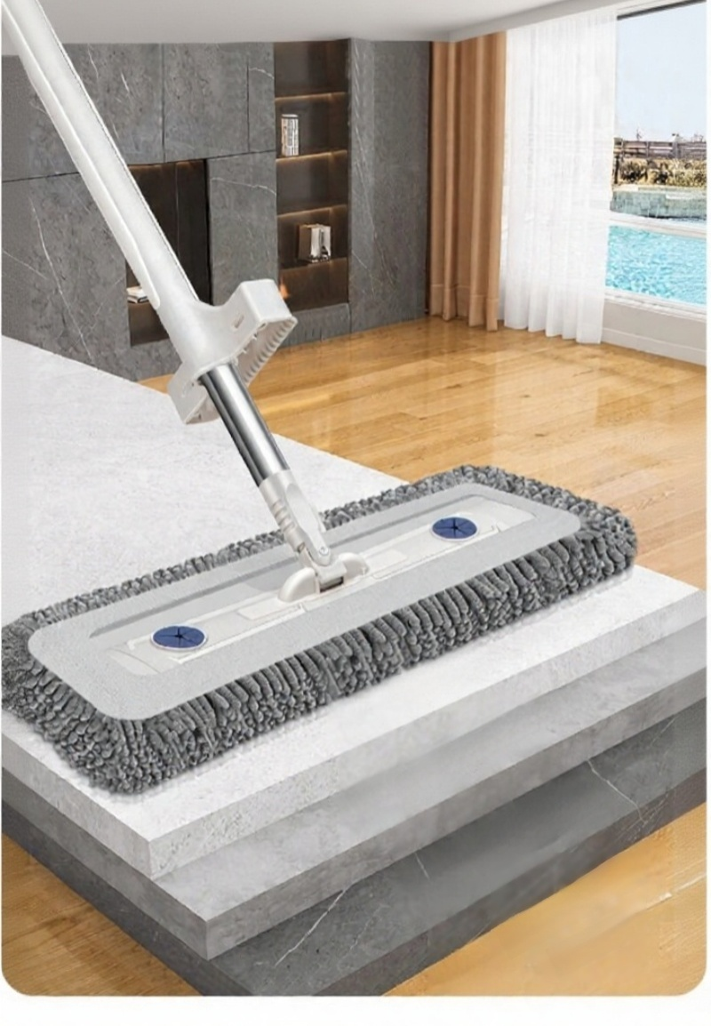 Quick and easy floor cleaning mop with chenille fibers