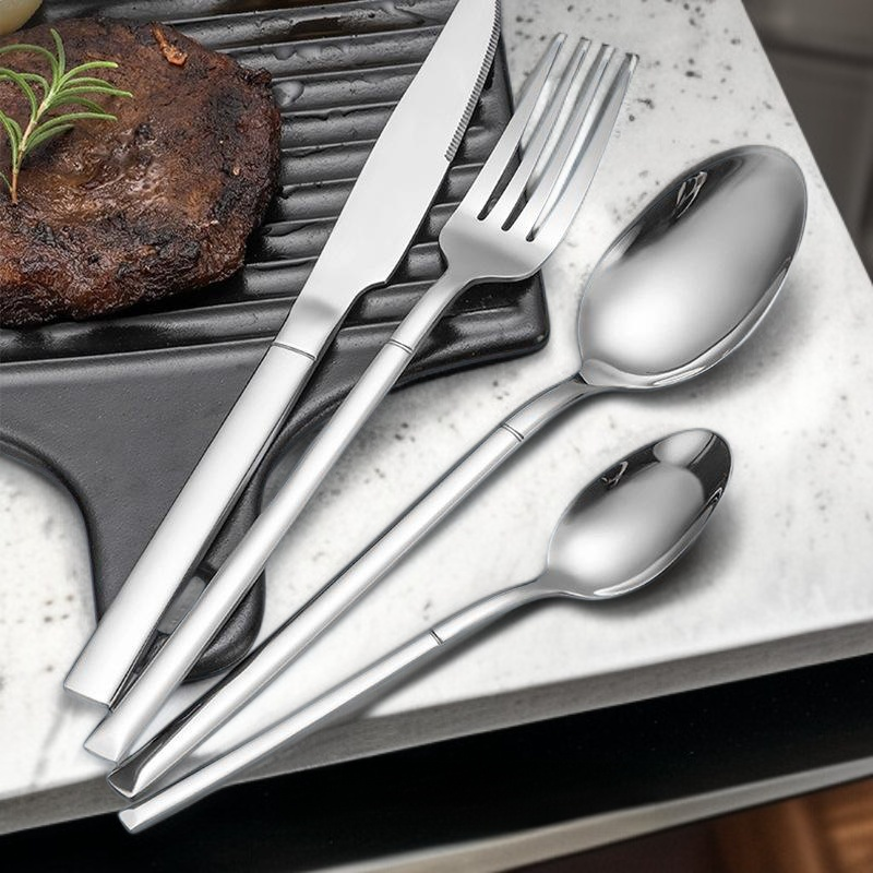 Western Stainless Steel Knife, Fork, Spoon Set