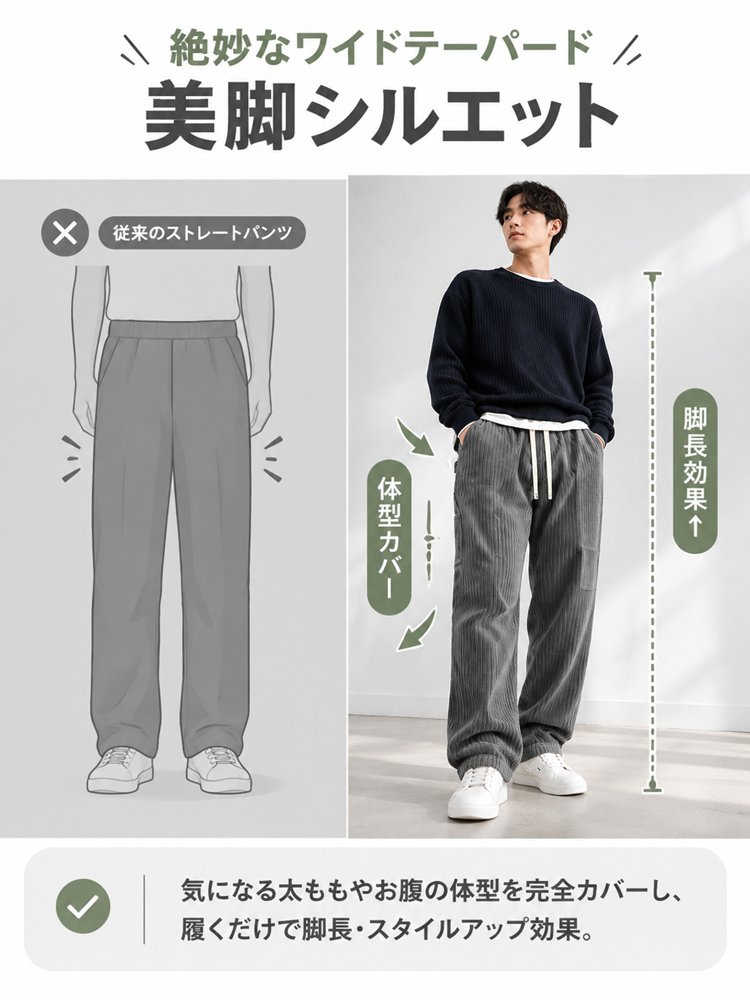 極上8ウェール ストレートパンツ