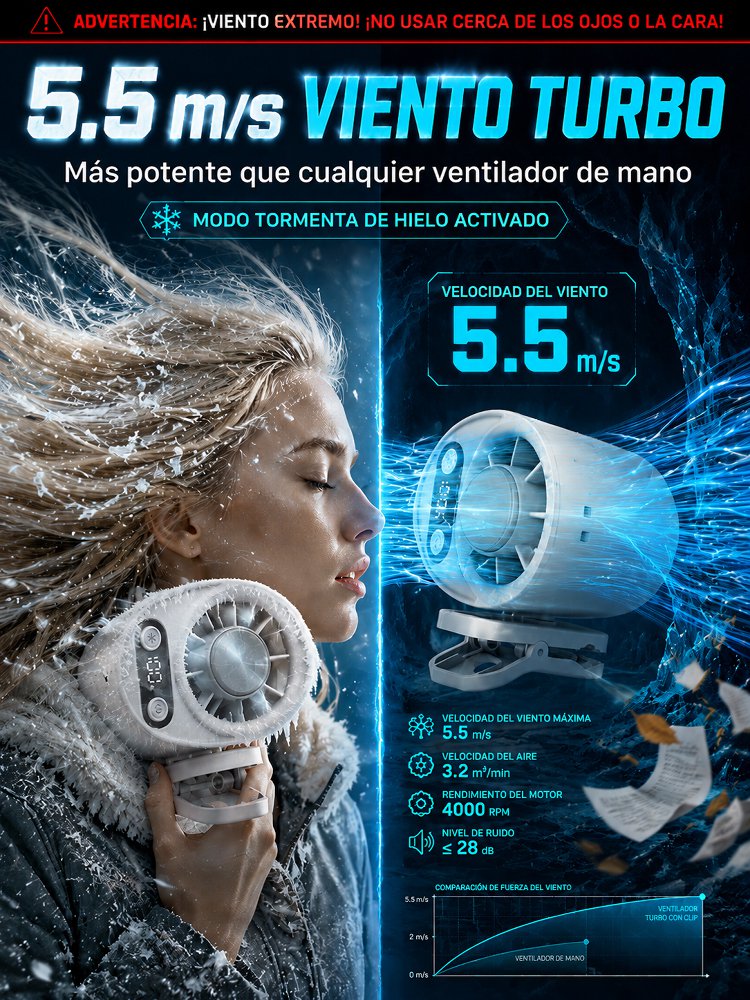 Ventilador de pinza con refrigeración por semiconductores ❄️ Enfría en solo 3 segundos
