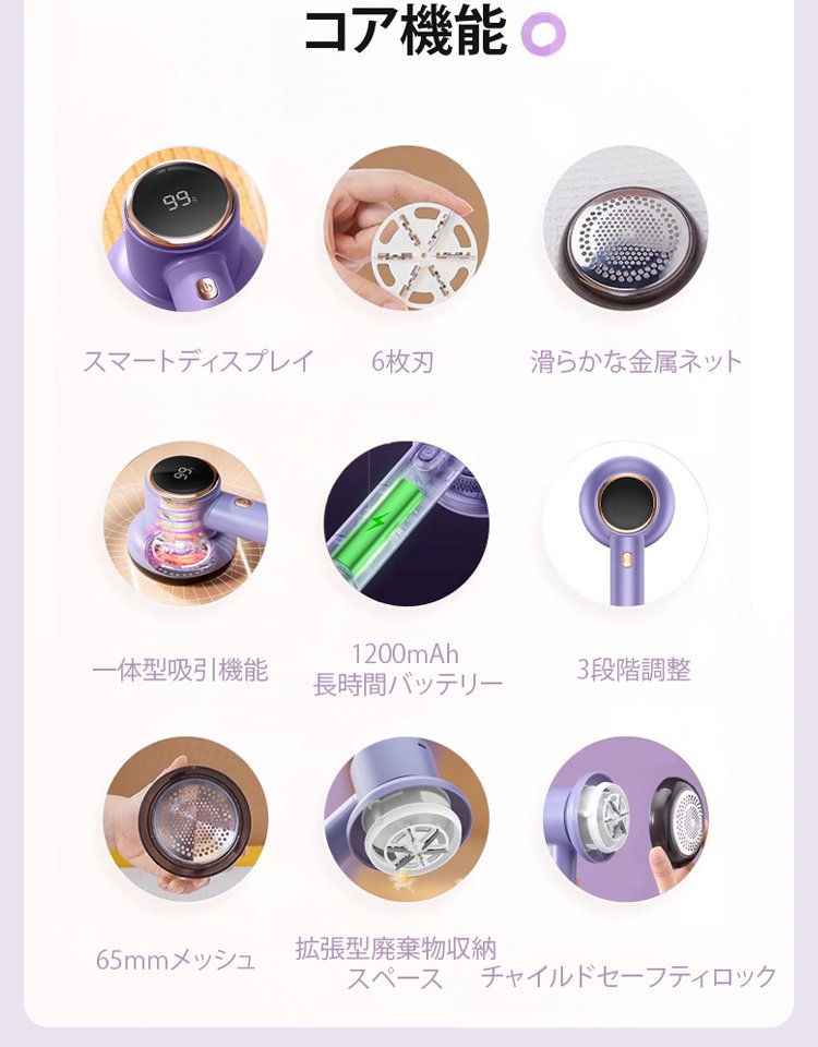 【掃除機並みの吸引力】デジタル表示で賢く使える毛玉取り器、メーカー直送、50%OFF、1台あたり最低400円、限定88台！