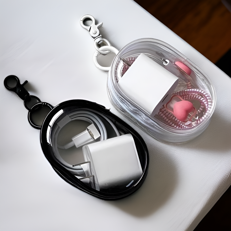 Portable Cable Organizer Box for Earphones and Chargers