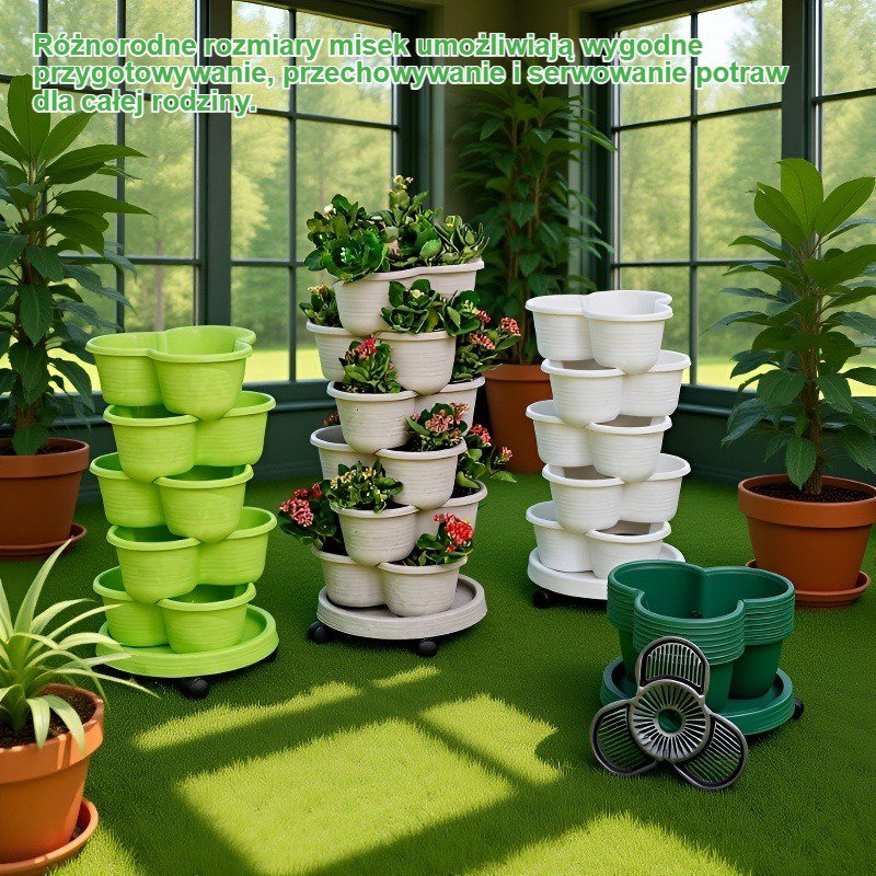 Plastikowe miski wieżowe do układania w stosy