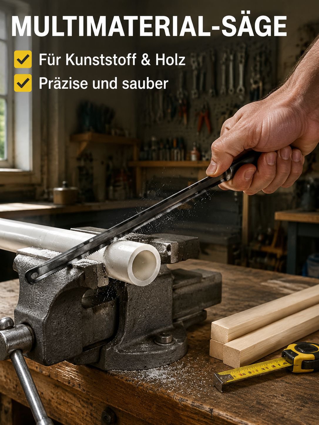 Verdicktes Handsägeblatt aus Stahl, Feinzahn-Stahlsägeblatt
