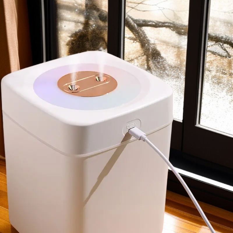 침실/사무실 겸용 3000ml 대용량 저소음 가습기, 더블 스프레이, 6개 필터 포함, 에센셜 오일 사용 가능