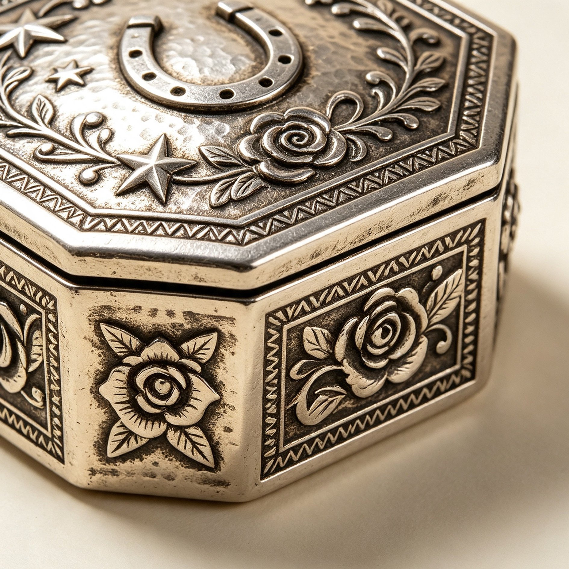 Starry Silver Jewelry Box