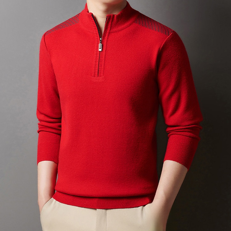 남성용 터틀넥 두꺼운 스웨터