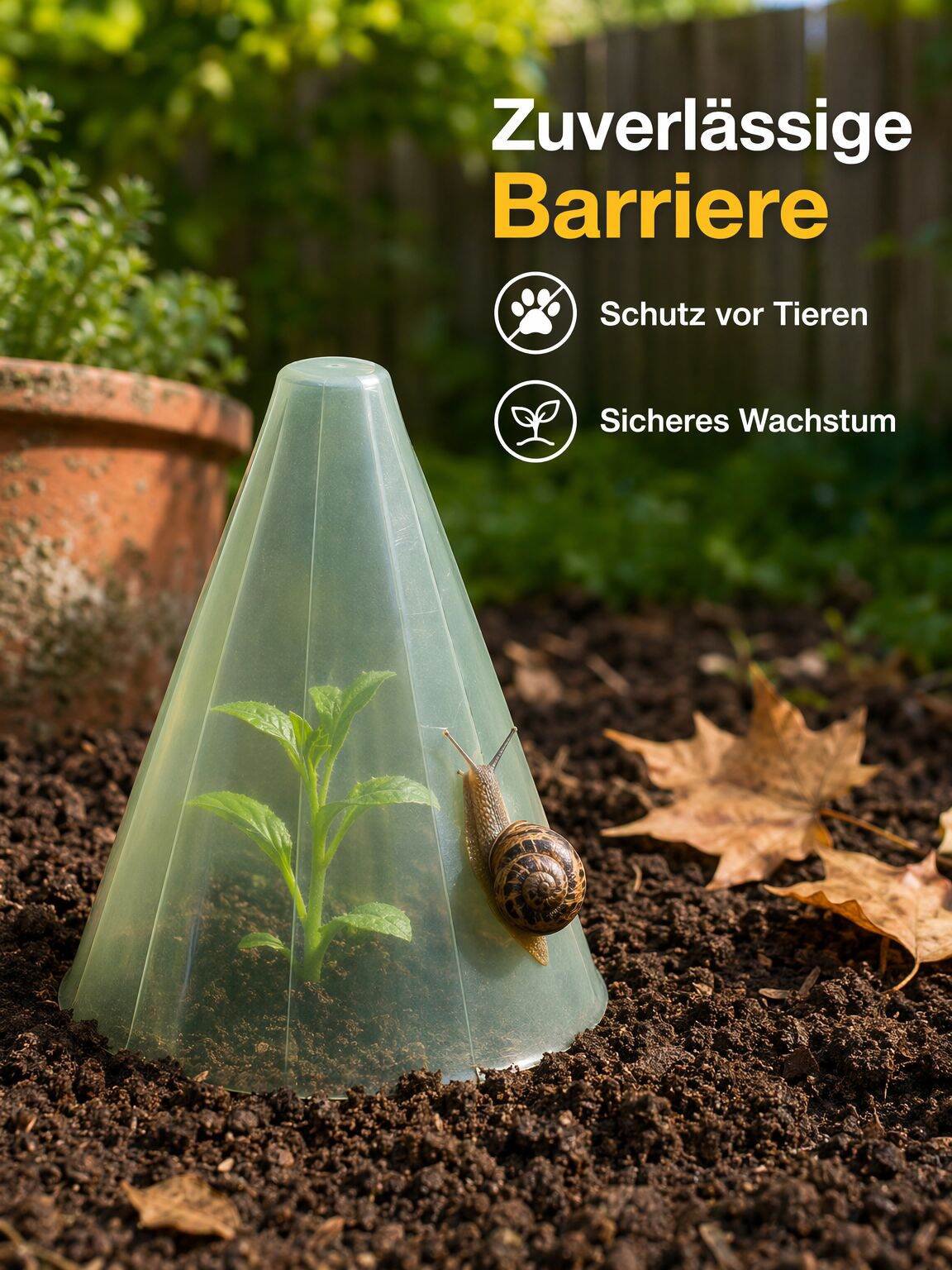Pflanzenkegel, grüne Glockenabdeckung, Gartensämlingsabdeckung zum Schutz der Pflanzen vor Vögeln un