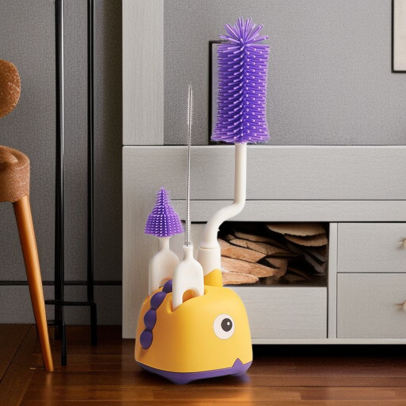 シリコン製哺乳瓶・乳首・ストロー洗浄ブラシセット