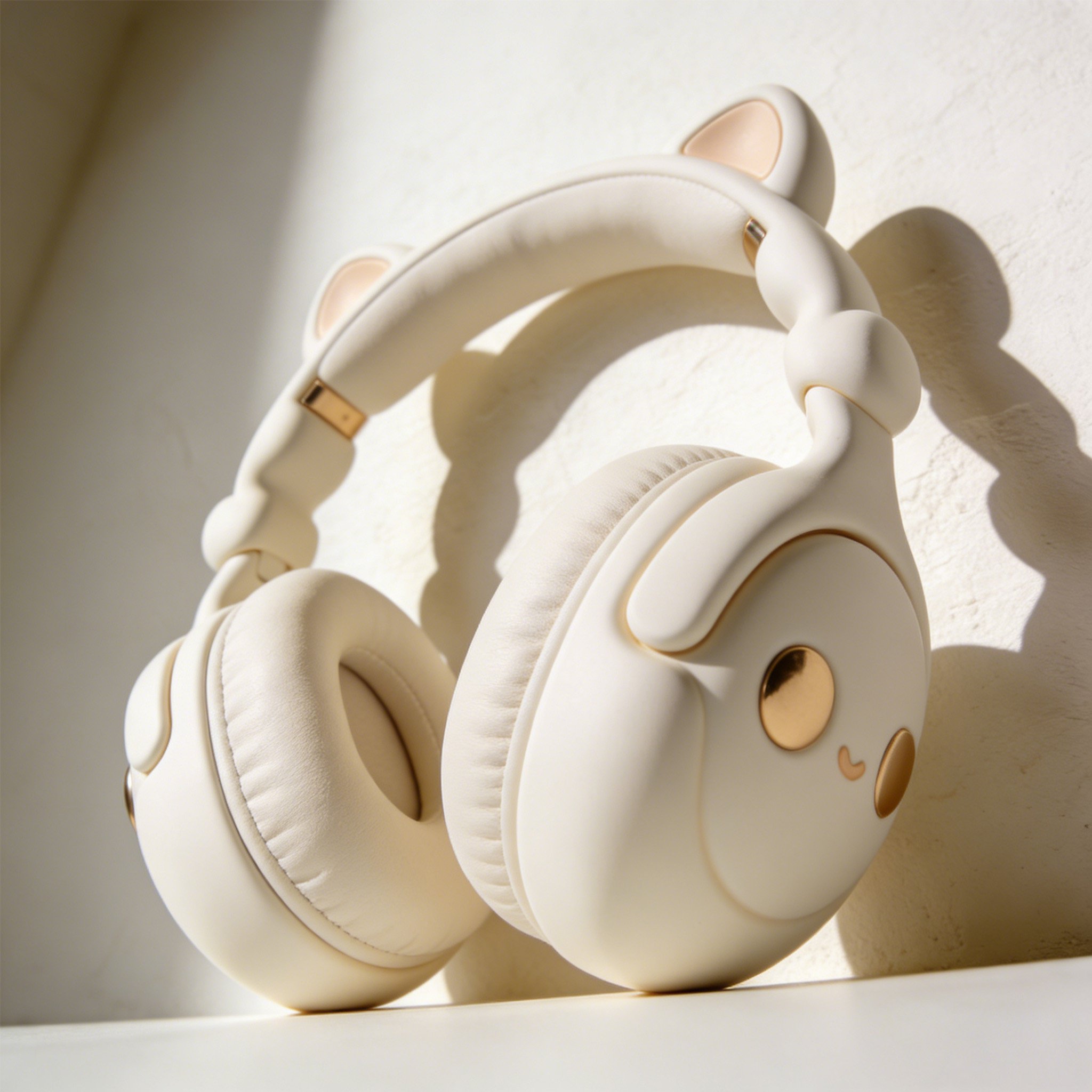 ワイヤレスBluetoothヘッドホンの装着イメージ