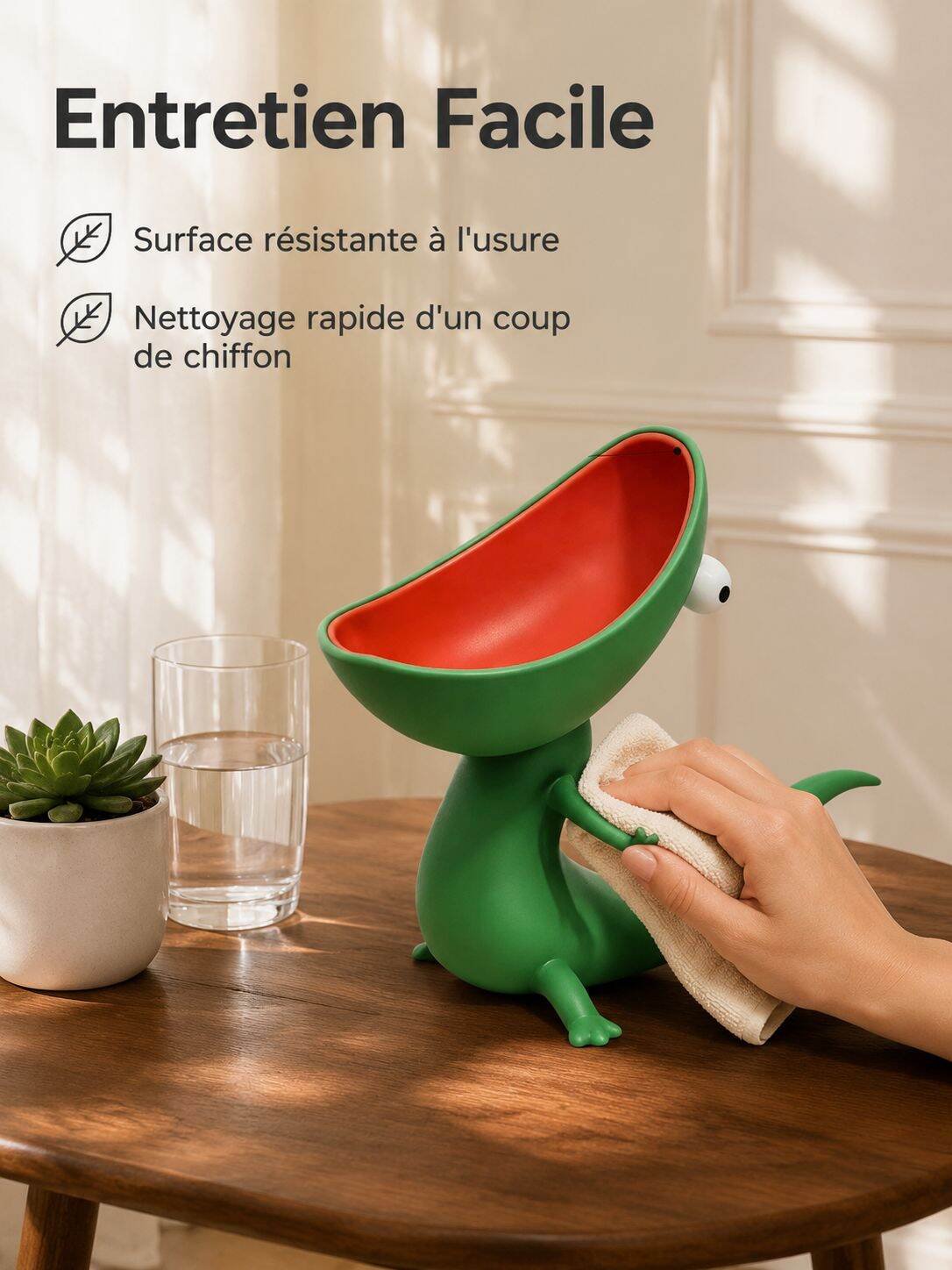 Boîte de rangement pour clés lézard en résine créative