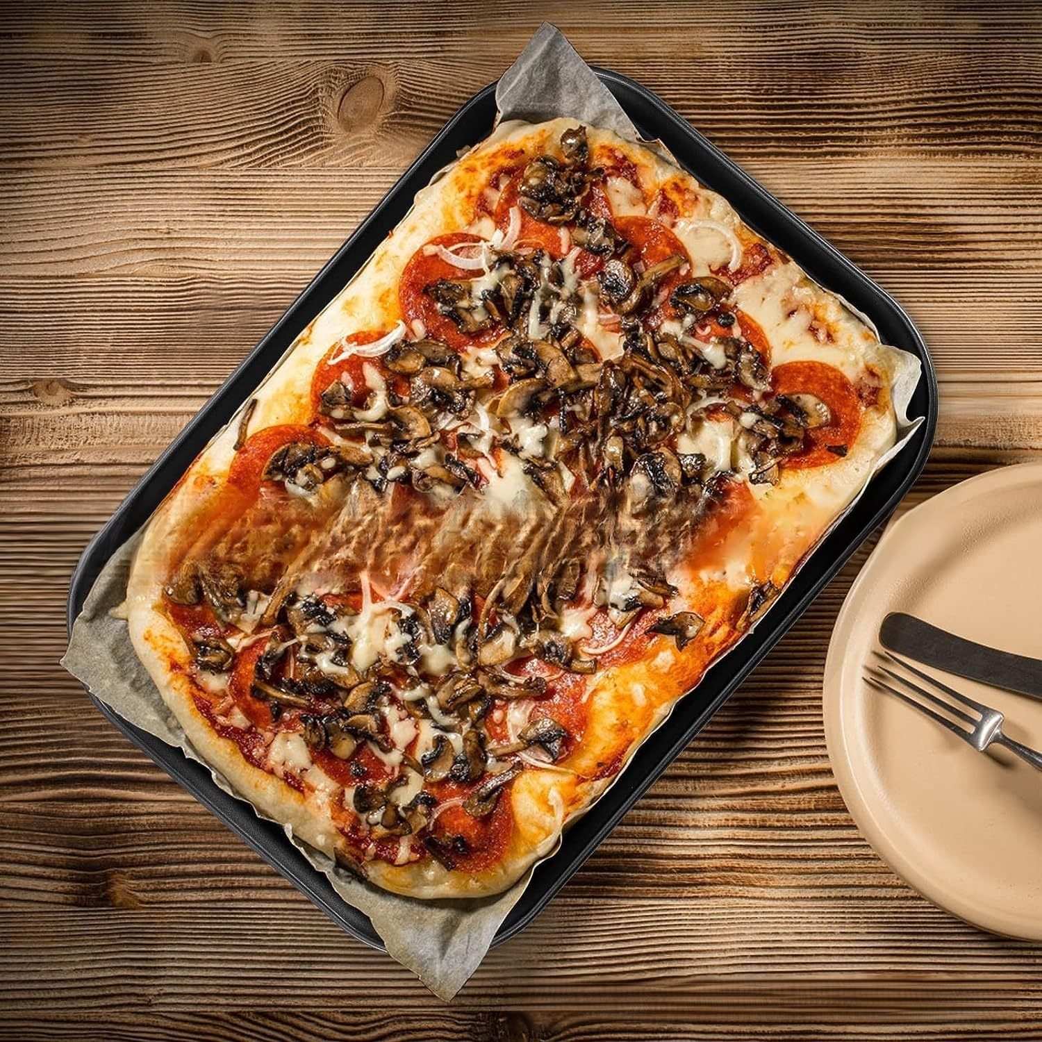 Square Non-Stick Baking Pan with Buckle