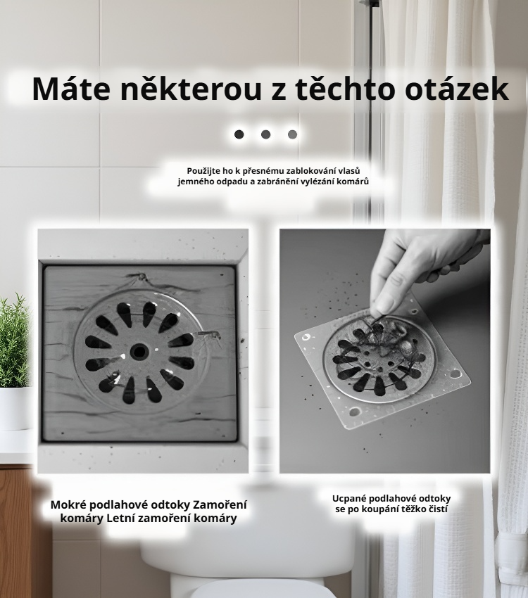 Moderní odtoková síťka chránící před ucpáním