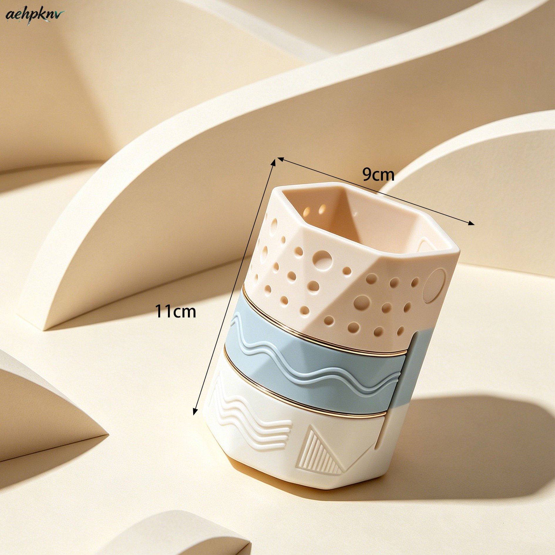 Stifthalter in modernem sechseckigen Design