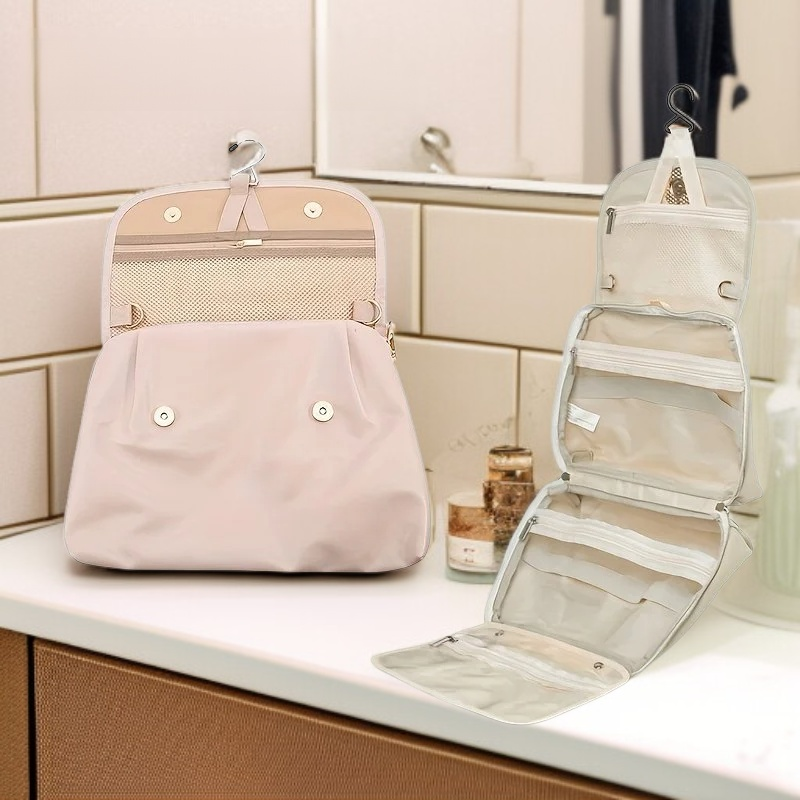 フック付き旅行用トイレタリーバッグ