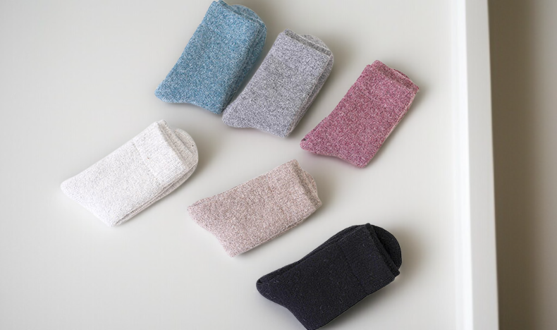 超厚保暖羊毛襪細節特寫