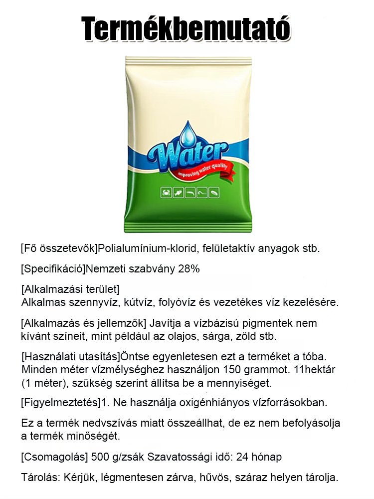 【Egy zacskó tíz holdra】 Halakat és garnélákat nem károsító víztisztító szer víziállattenyésztéshez