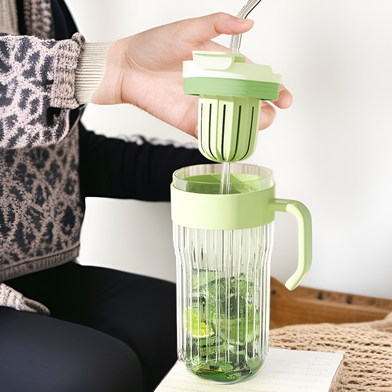 巨大ハンドル付き冷醇水カップ ポータブル花茶倉庫